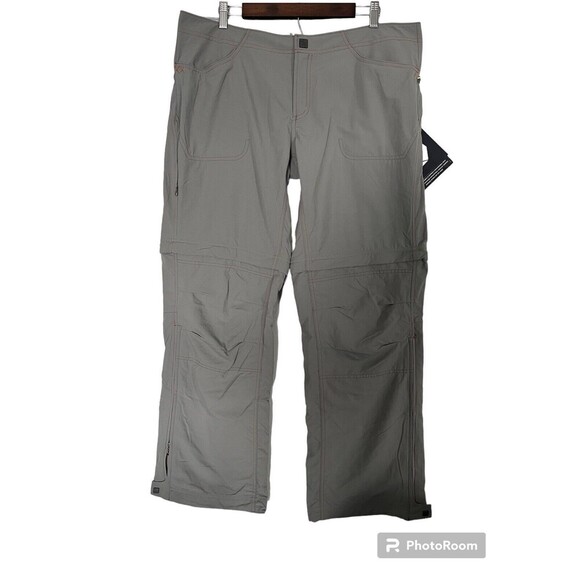Mountain Hardwear‎ Pants Women's 14 Gray Convertible Outdoor Nylon Hiking New - Picture 1 of 4